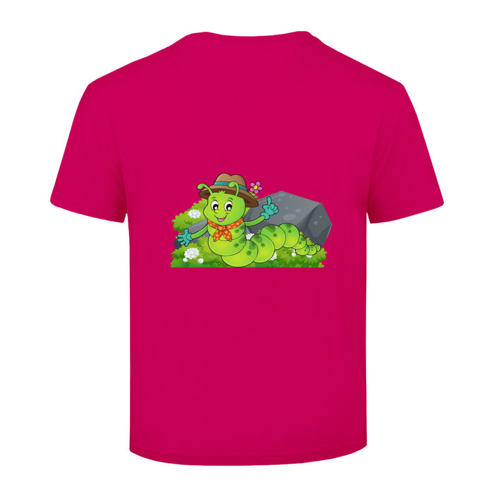 Raupe liegt im Gras Kinder T-Shirt