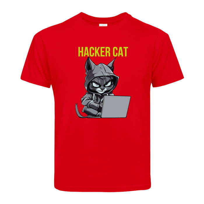 Kinder T-Shirt mit ein Hacker Cat Motiv Design