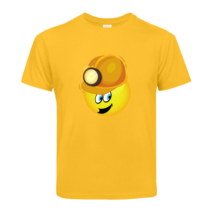 Smiley Tagebauarbeiter Helm    Kinder T-Shirt