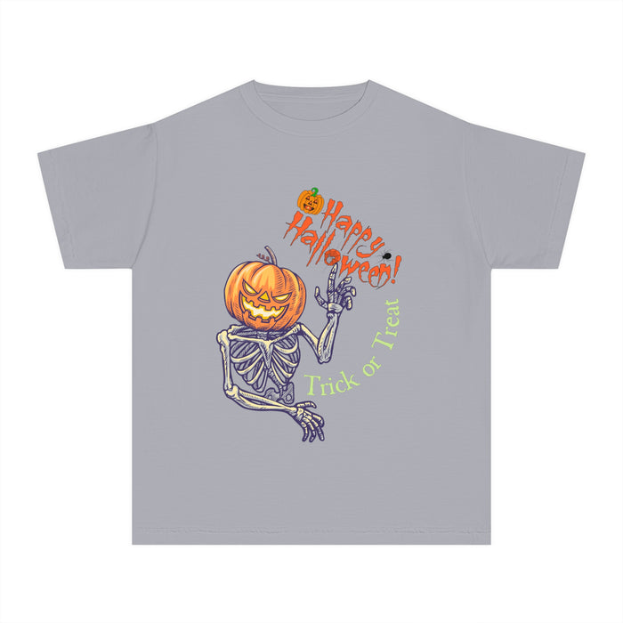 Mittelschweres T-Shirt für Jugendliche mit ein Halloween Motiv Design