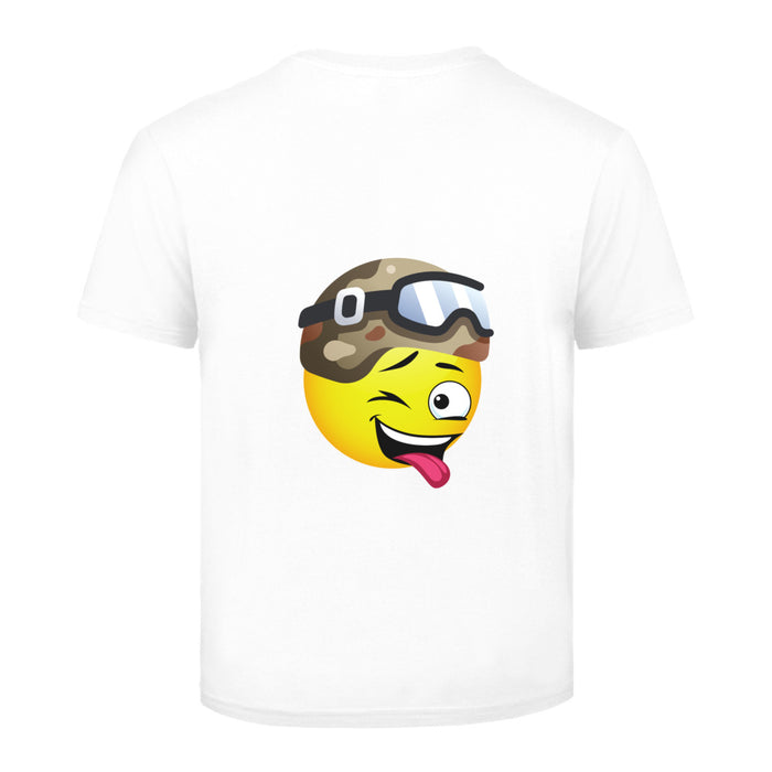 Smiley Motorradfahrer  Kinder T-Shirt