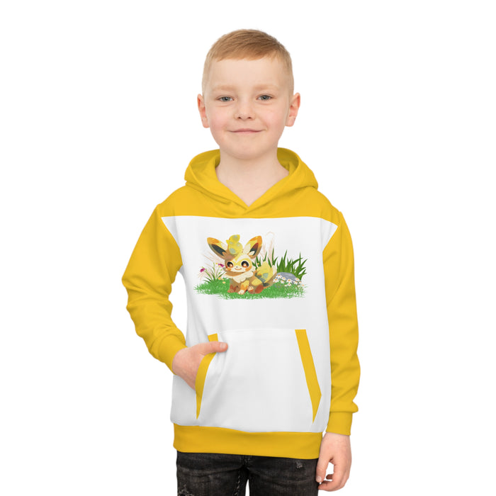 Kinder-Kapuzenpullover (AOP) mit ein Pokémon Motiv