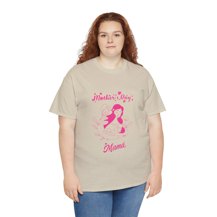 Unisex-T-Shirt aus schwerer Baumwolle mit ein Mama Motiv Design