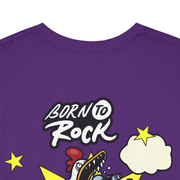 Unisex-T-Shirt aus schwerer Baumwolle mit ein cooles Rock Motiv Design