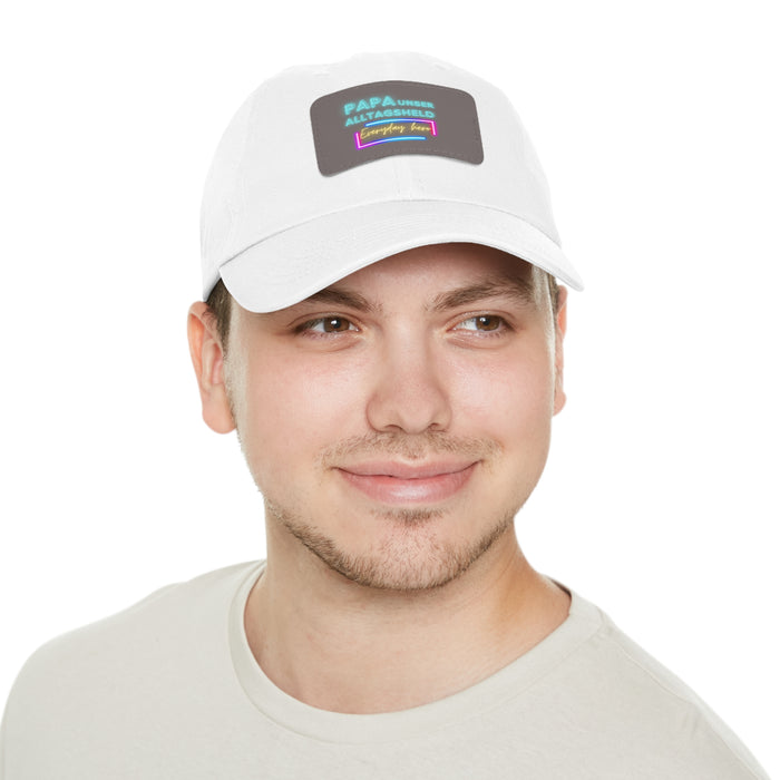 Dad Hat mit Lederpatch (Rechteck)