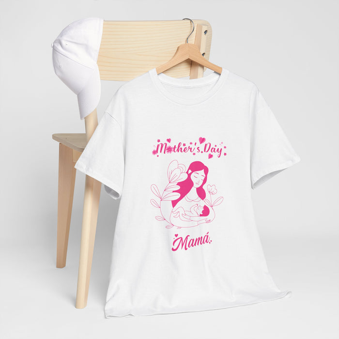 Unisex-T-Shirt aus schwerer Baumwolle mit ein Mama Motiv Design