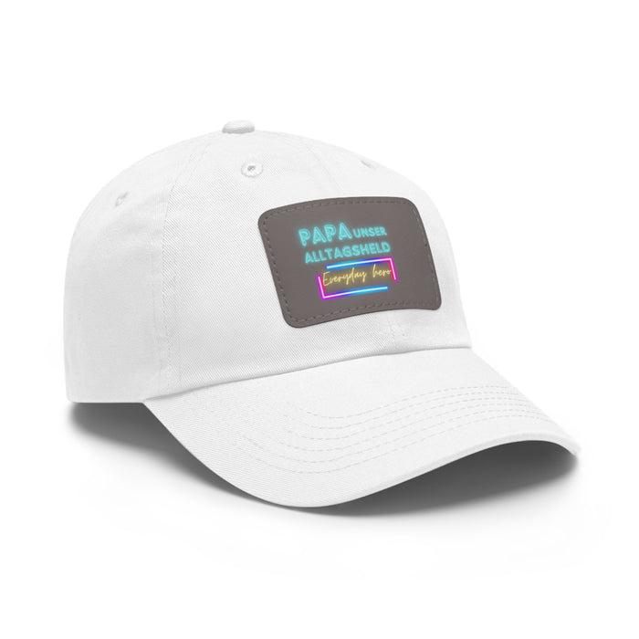 Dad Hat mit Lederpatch (Rechteck)