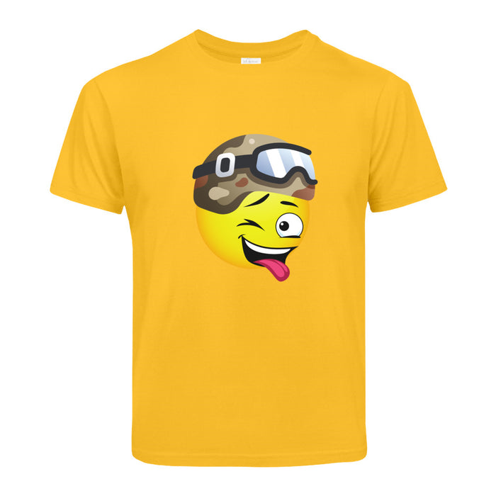 Smiley Motorradfahrer  Kinder T-Shirt