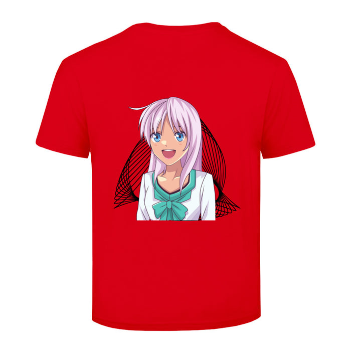 Manga  mit lila Haar  Kinder T-Shirt