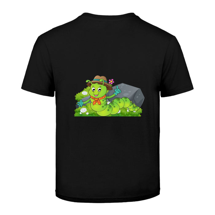 Raupe liegt im Gras Kinder T-Shirt