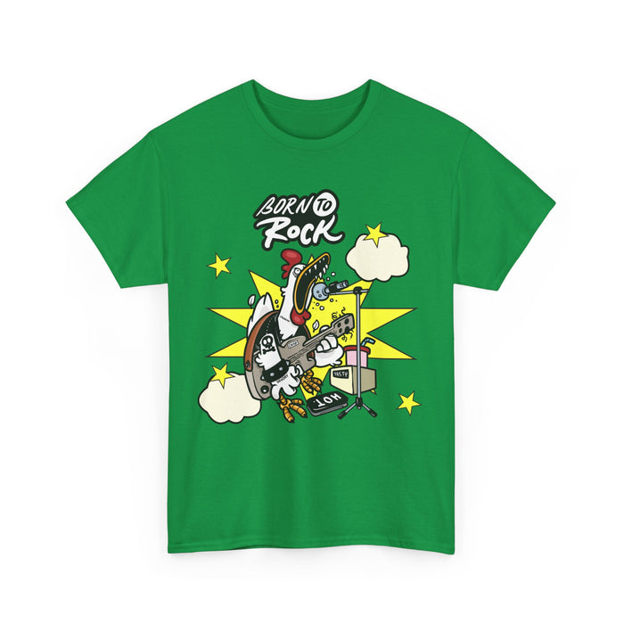 Unisex-T-Shirt aus schwerer Baumwolle mit ein cooles Rock Motiv Design