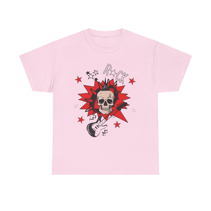 Unisex-T-Shirt aus schwerer Baumwolle mit ein Totenkopf Motiv Design