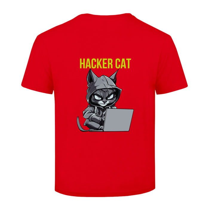 Kinder T-Shirt mit ein Hacker Cat Motiv Design