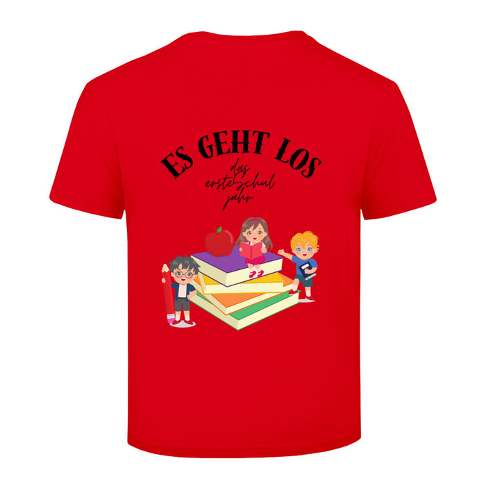 Kinder T-Shirt  mit ein cooles  Einschulung Motiv Design