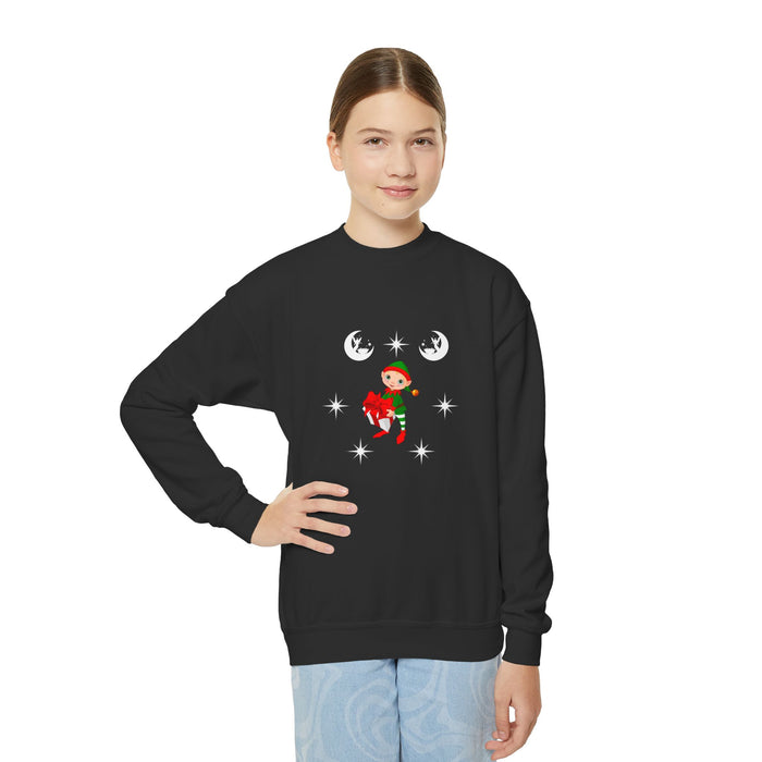 Sweatshirt mit Rundhalsausschnitt für Jugendliche mit ein Weihnacht Motiv Design