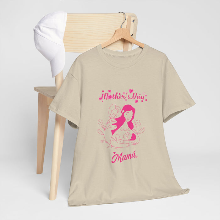 Unisex-T-Shirt aus schwerer Baumwolle mit ein Mama Motiv Design