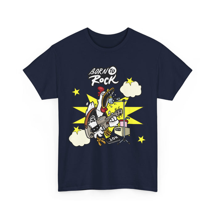 Unisex-T-Shirt aus schwerer Baumwolle mit ein cooles Rock Motiv Design