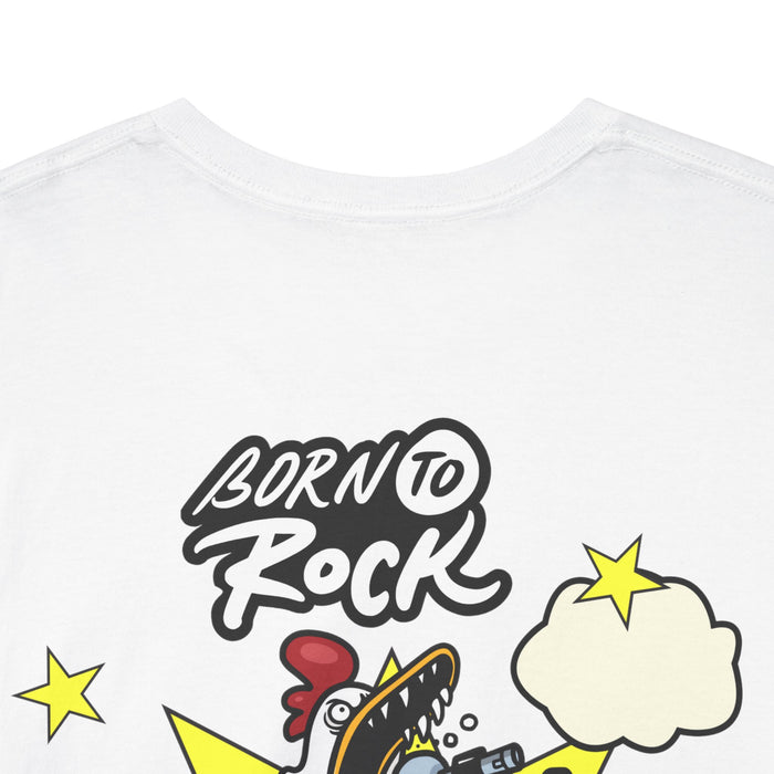 Unisex-T-Shirt aus schwerer Baumwolle mit ein cooles Rock Motiv Design