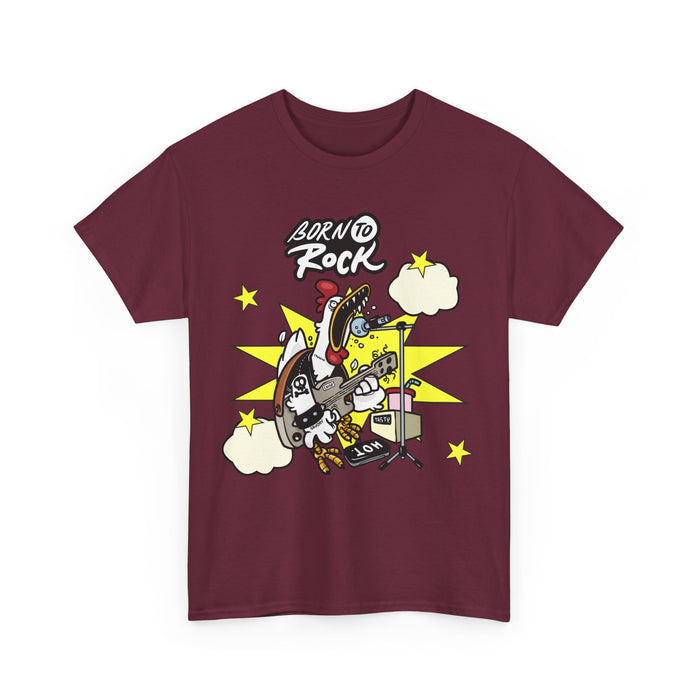 Unisex-T-Shirt aus schwerer Baumwolle mit ein cooles Rock Motiv Design