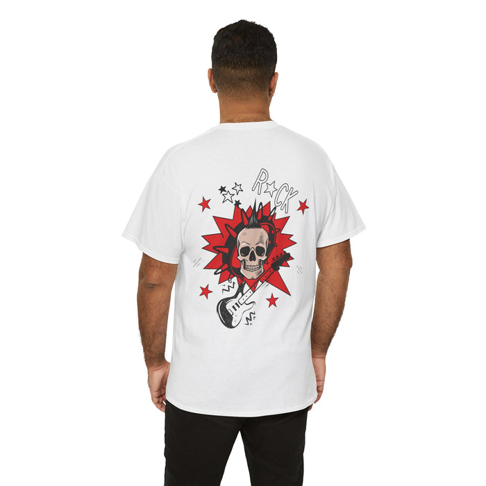 Unisex-T-Shirt aus schwerer Baumwolle mit ein Totenkopf Motiv Design