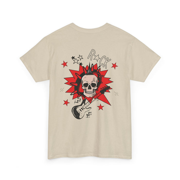 Unisex-T-Shirt aus schwerer Baumwolle mit ein Totenkopf Motiv Design