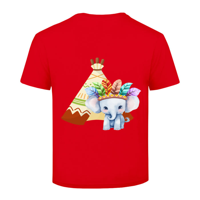 Kinder T-Shirt mit ein Indianer Elefant Motiv Design