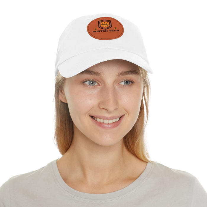 Dad Hat mit Lederpatch (rund)