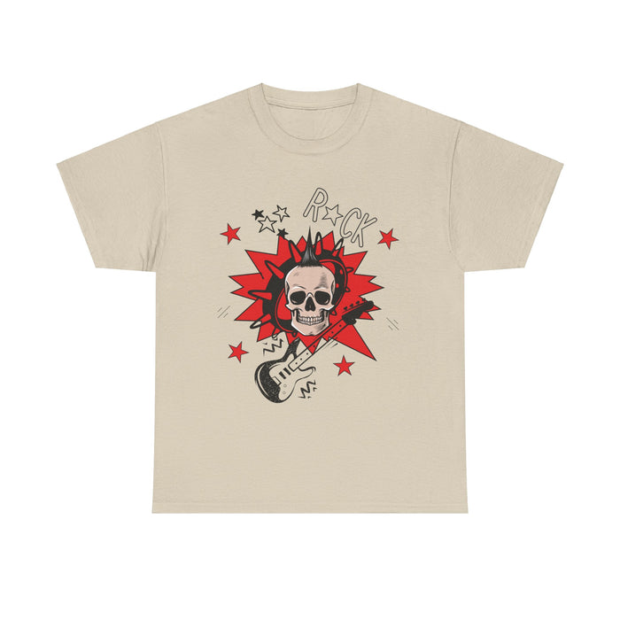 Unisex-T-Shirt aus schwerer Baumwolle mit ein Totenkopf Motiv Design