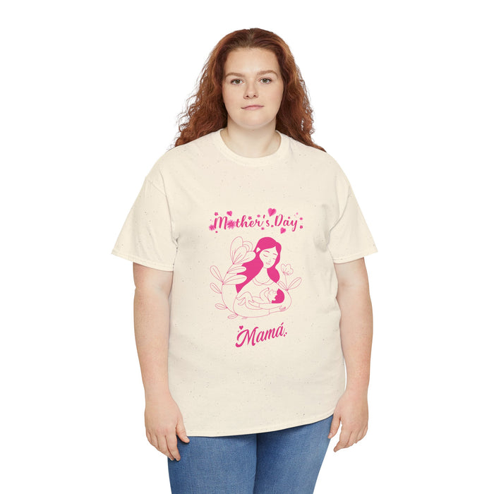 Unisex-T-Shirt aus schwerer Baumwolle mit ein Mama Motiv Design