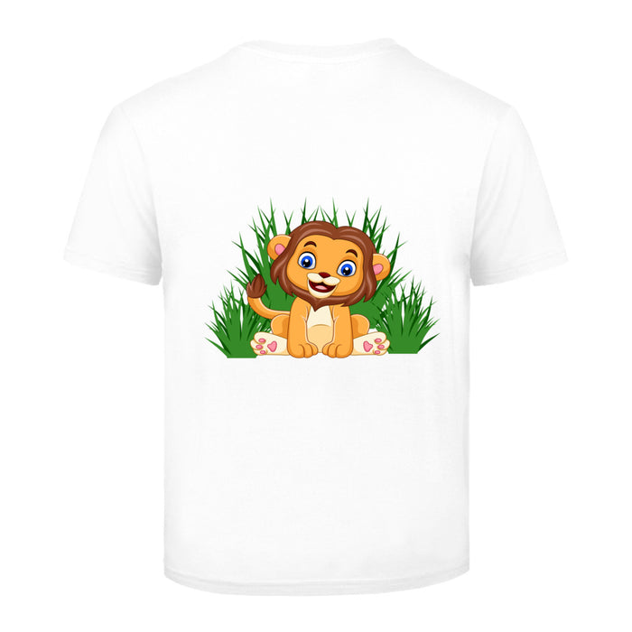 Löwe sitzt im Gras Kinder T-Shirt