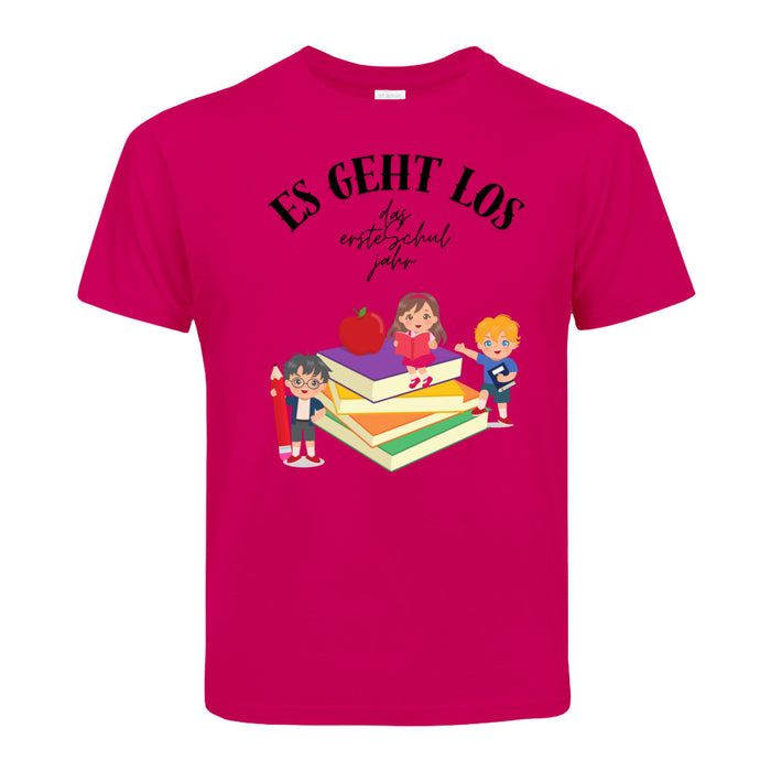 Kinder T-Shirt  mit ein cooles  Einschulung Motiv Design