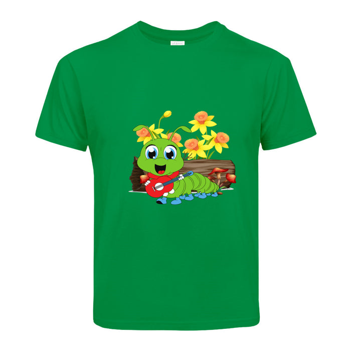 Raupe spielt Musik Kinder T-Shirt