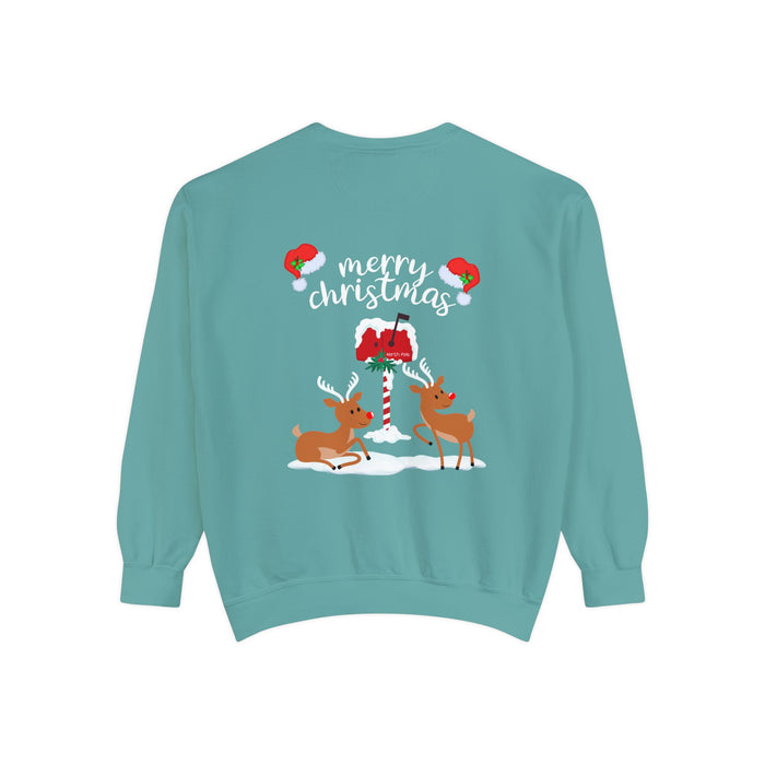 Kleidungsstückgefärbtes Unisex-Sweatshirt mit ein Weihnacht Motiv Design