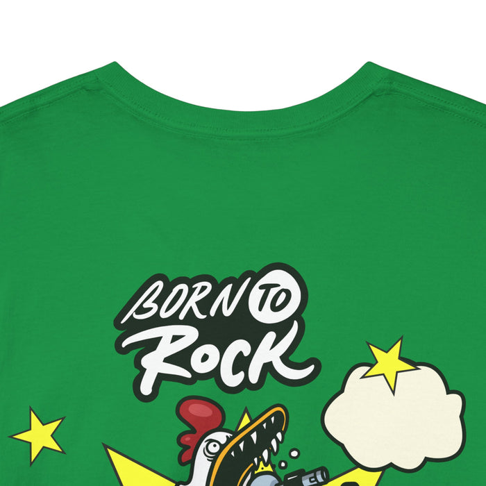 Unisex-T-Shirt aus schwerer Baumwolle mit ein cooles Rock Motiv Design