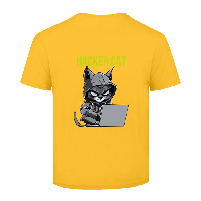 Kinder T-Shirt mit ein Hacker Cat Motiv Design