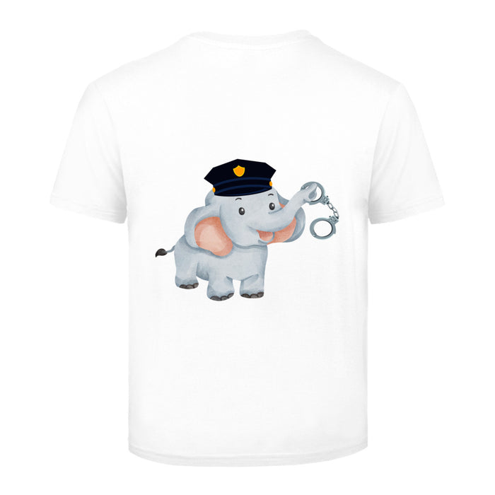 Polizei Elefant  Kinder T-Shirt