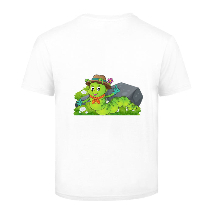 Raupe liegt im Gras Kinder T-Shirt