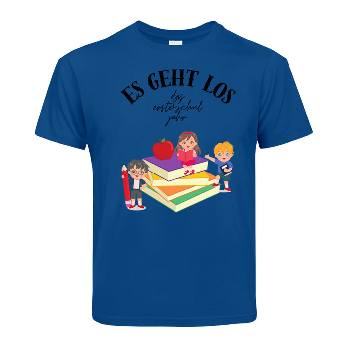 Kinder T-Shirt  mit ein cooles  Einschulung Motiv Design