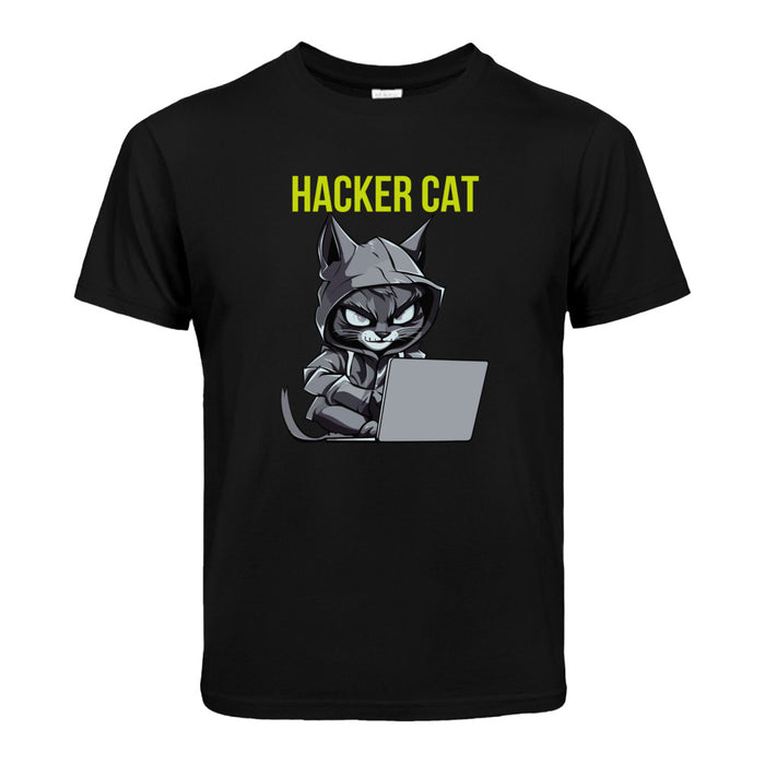 Kinder T-Shirt mit ein Hacker Cat Motiv Design