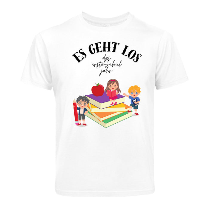 Kinder T-Shirt  mit ein cooles  Einschulung Motiv Design