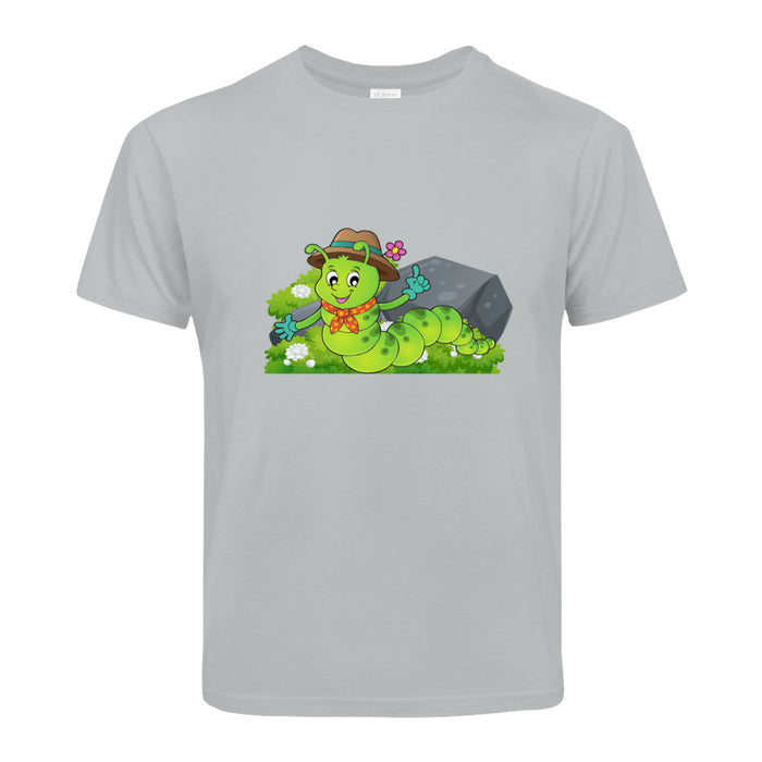 Raupe liegt im Gras Kinder T-Shirt