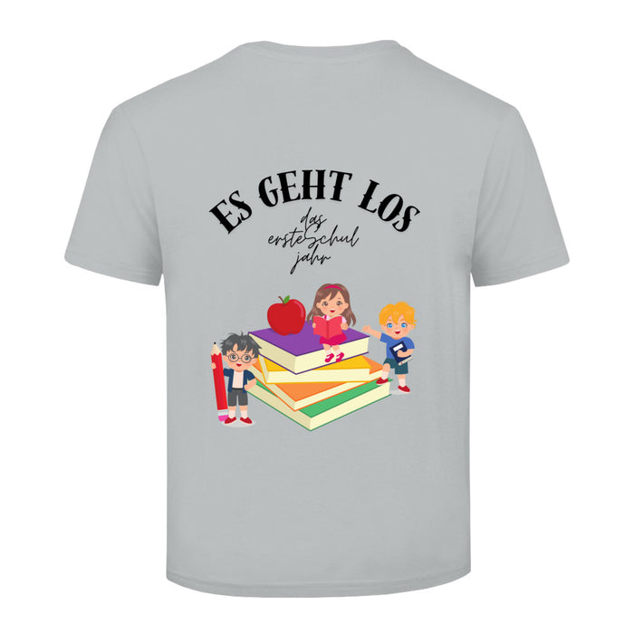 Kinder T-Shirt  mit ein cooles  Einschulung Motiv Design