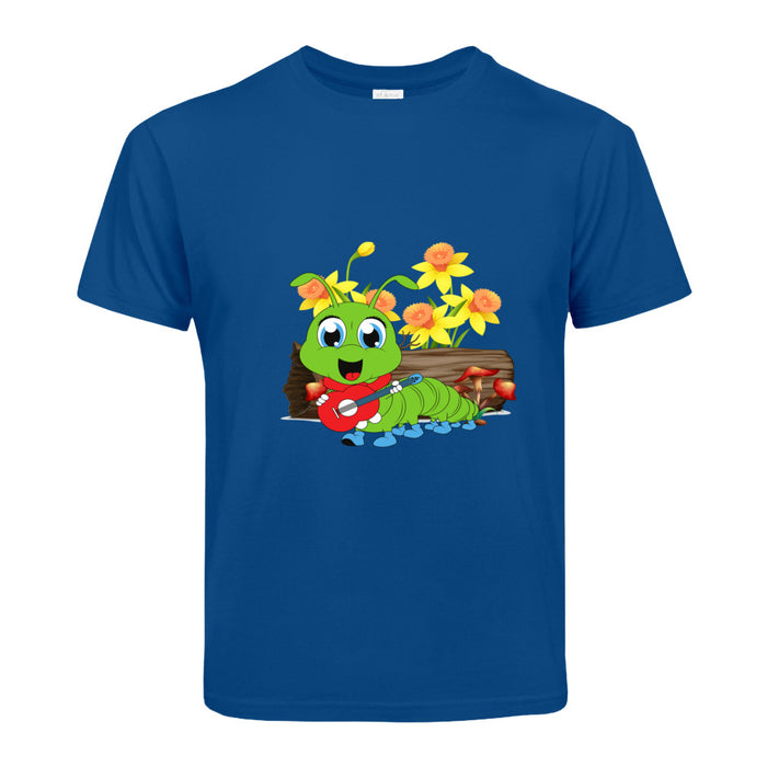 Raupe spielt Musik Kinder T-Shirt