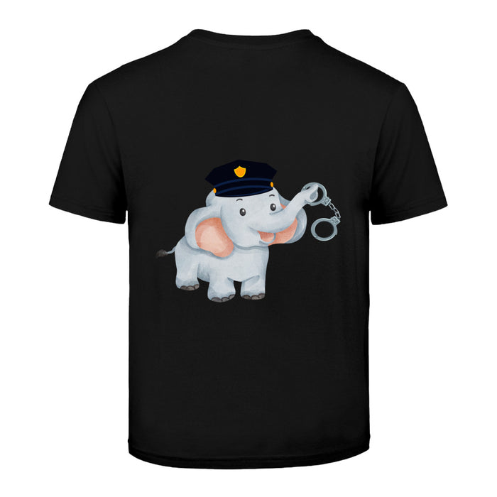 Polizei Elefant  Kinder T-Shirt