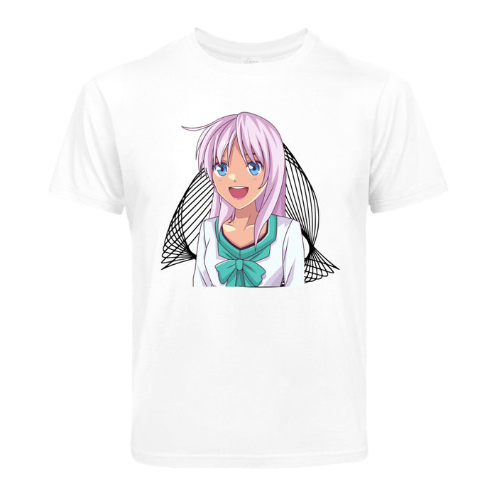 Manga  mit lila Haar  Kinder T-Shirt