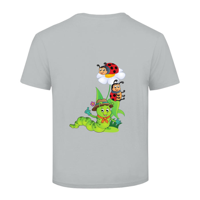 Raupe mit  zwei Marienkäfer  Kinder T-Shirt