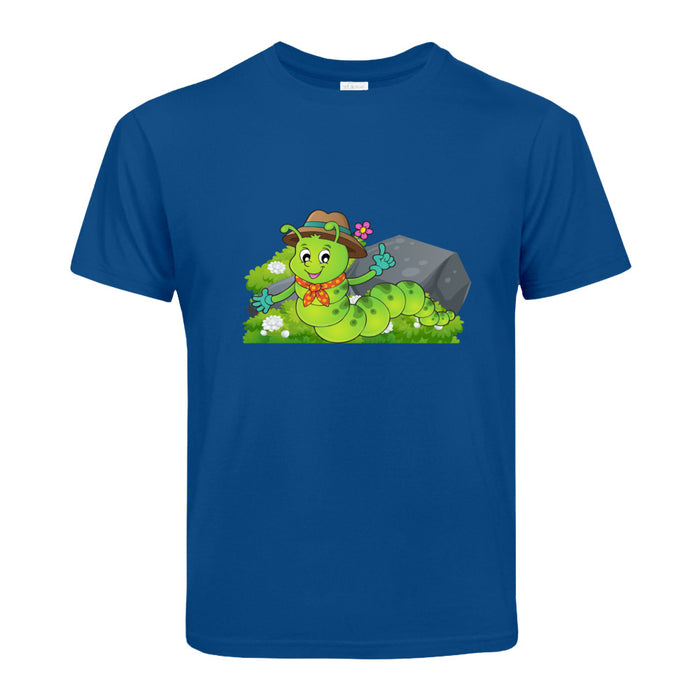 Raupe liegt im Gras Kinder T-Shirt