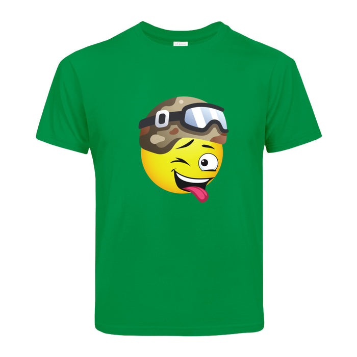 Smiley Motorradfahrer  Kinder T-Shirt