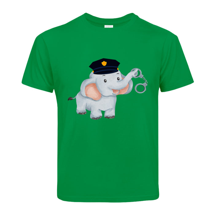 Polizei Elefant  Kinder T-Shirt