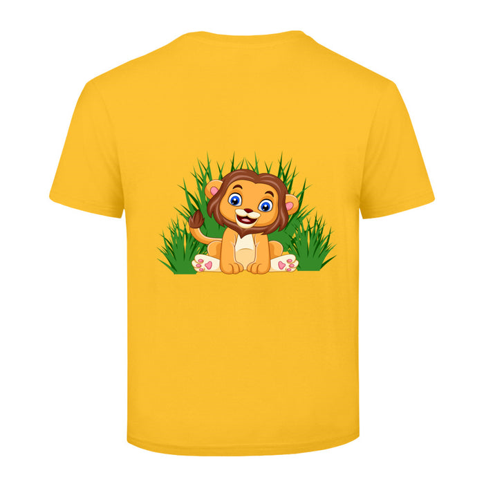 Löwe sitzt im Gras Kinder T-Shirt